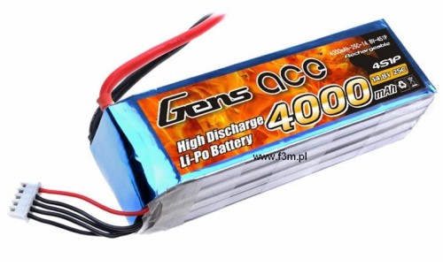 Gens Ace pakiet Li-pol 4000 mAh 4S 14,8V 4S1P 25C_1