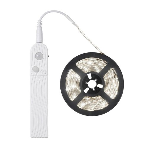 Taśma LED na baterie USB czujnik ruchu 1M zimny biały