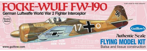 Focke - Wulf FW-190 model drewniany z napędem gumowym_1