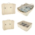 Organizery do walizki zestaw podróżny 8 sztuk akcesoria do przechowywania ubrań torby wodoodporne kosmetyczka worek na buty beżowe