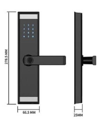 Zamek elektroniczny do drzwi SMART klamka inteligentna na kod odcisk palca bluetooth