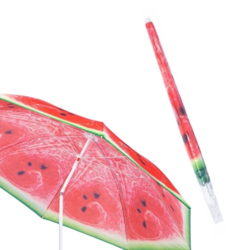 Parasol ogrodowy plażowy regulowany łamany 150cm arbuz UV
