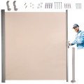 Markiza boczna tarasowa LUARO parawan zwijana 180 x 400 cm beżowa