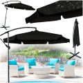 Parasol ogrodowy duży składany z wysięgnikiem 290cm czarny