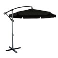Parasol ogrodowy duży składany z wysięgnikiem 290cm czarny