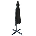 Parasol ogrodowy duży składany z wysięgnikiem 290cm czarny