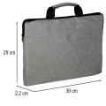 Torba na laptopa 15,6 cali etui pokrowiec teczka damska męska szara