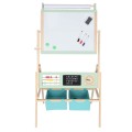 Tablica drewniana LULILO Kredo akcesoria kredy markery magnesy kosze 110cm