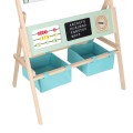 Tablica drewniana LULILO Kredo akcesoria kredy markery magnesy kosze 110cm