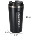 Kubek termiczny z ustnikiem termos LED 500ml czarny