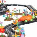 Tor wyścigowy samochodowy magnetyczny 2 pojazdy świecące 310 elementów