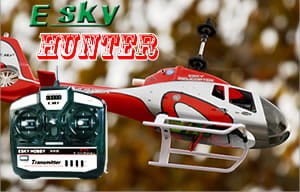 Lama E_sky HUNTER 2,4GHz - helikopter rc czerwony - Gotowy do lotu_1