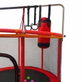 Trampolina dla dzieci ogrodowa siatka piłki koszykówka 150cm czerwona