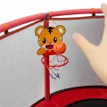 Trampolina dla dzieci ogrodowa siatka piłki koszykówka 150cm czerwona