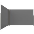 Markiza narożna boczna tarasowa LUARO parawan zwijany 180 x 620 cm szary
