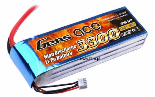 Gens Ace pakiet Li-pol 3300 mAh 3S 11,1V 25C - Deans-T_1