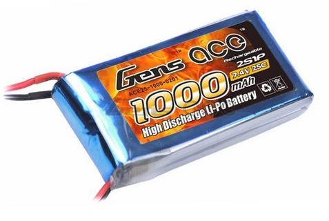 Gens Ace pakiet Li-pol 1000 mAh 2S 7,4V 25C_1
