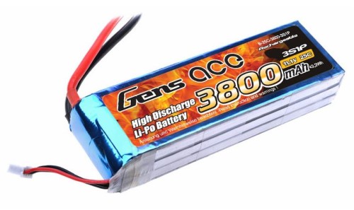 Gens Ace pakiet Li-pol 3800 mAh 3S 11,1V 25C - Deans-T_1