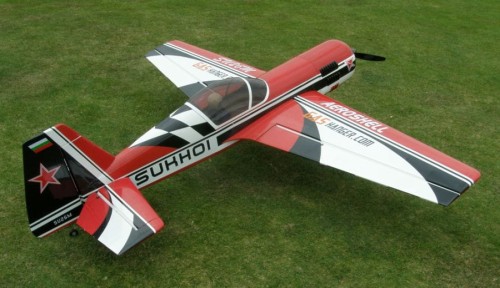 Sukhoi 26M 50CC V3 czerwony/biały Oracover + węglowe podwozia_1