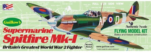 Supermarine Spitfire MK-I model drewniany z napędem gumowym_1
