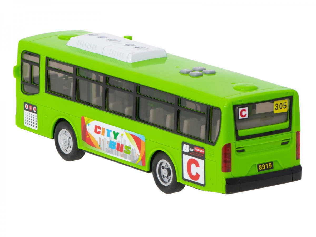 Autobus miejski otwierane drzwi napęd CITY BUS zielony | Sklep eF3M.pl