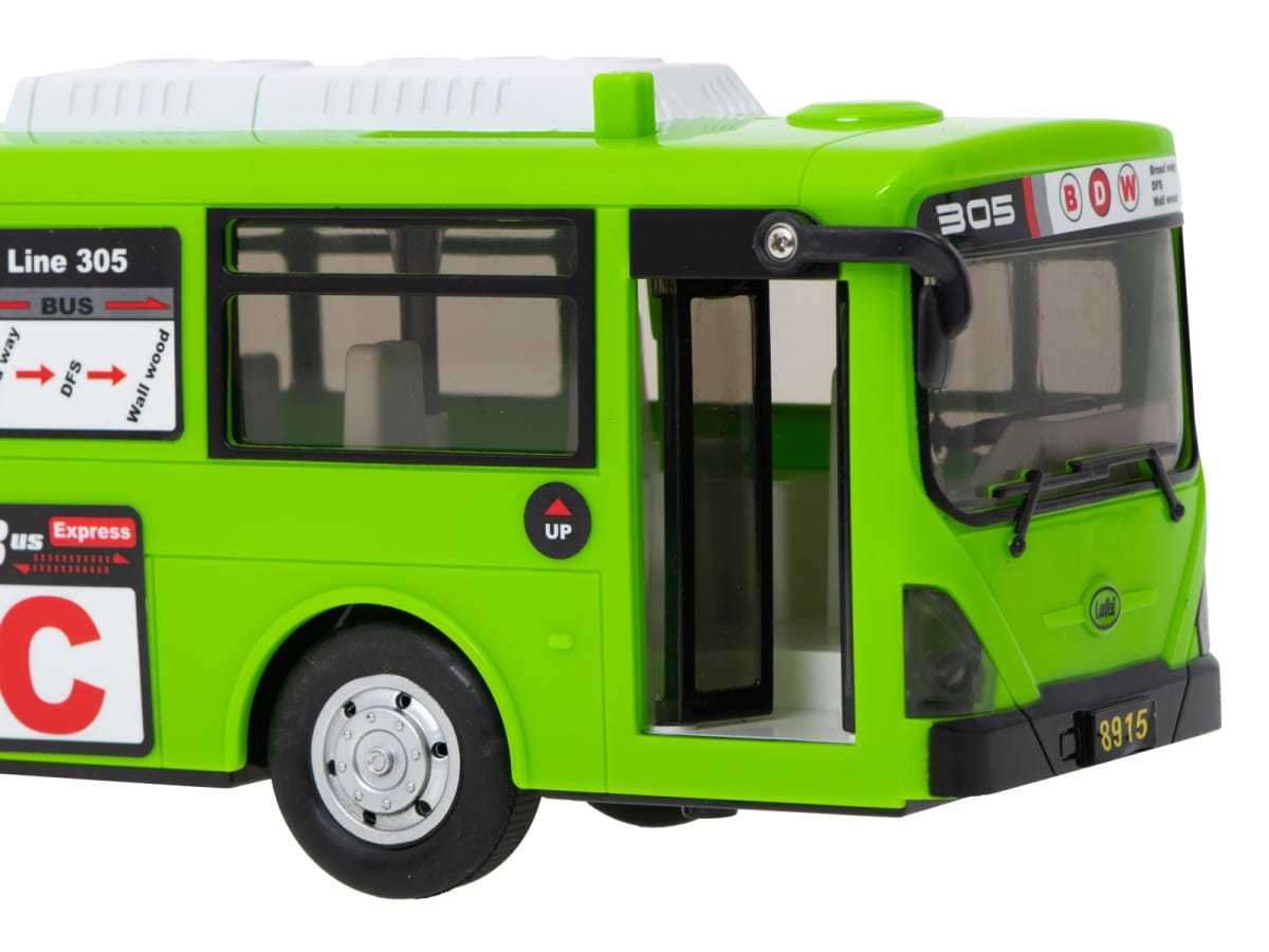 Autobus miejski otwierane drzwi napęd CITY BUS zielony | Sklep eF3M.pl
